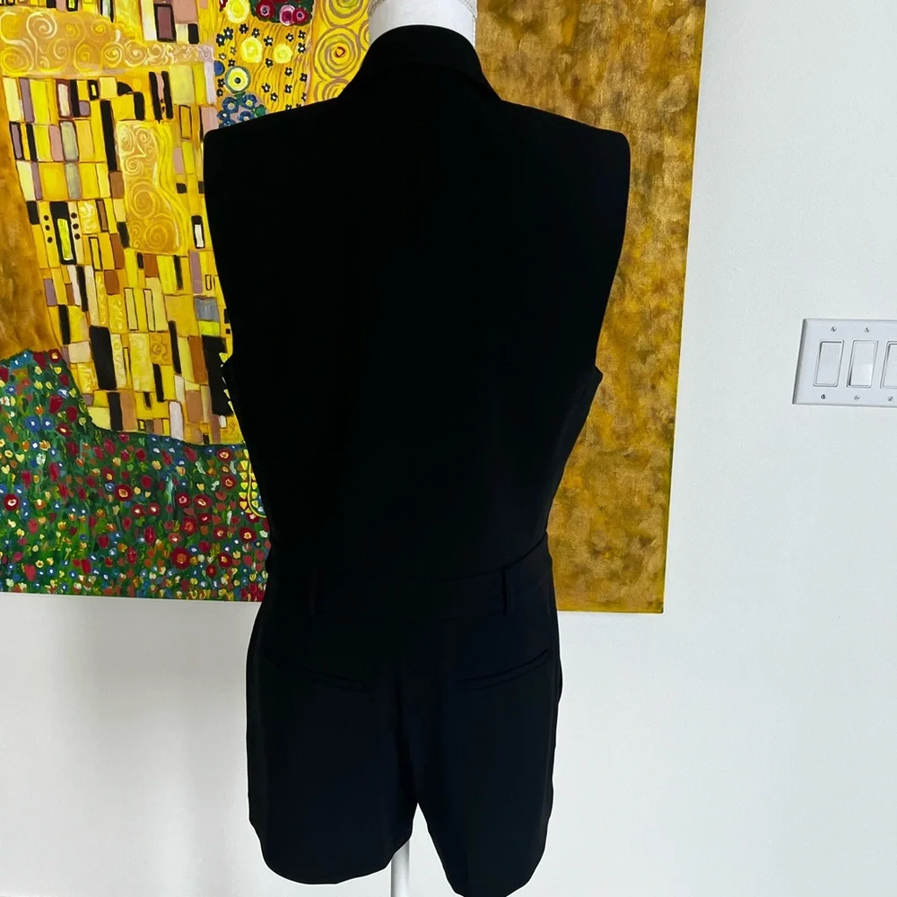 MICHAEL KORS Crepe Double-Breasted Romper Size 6